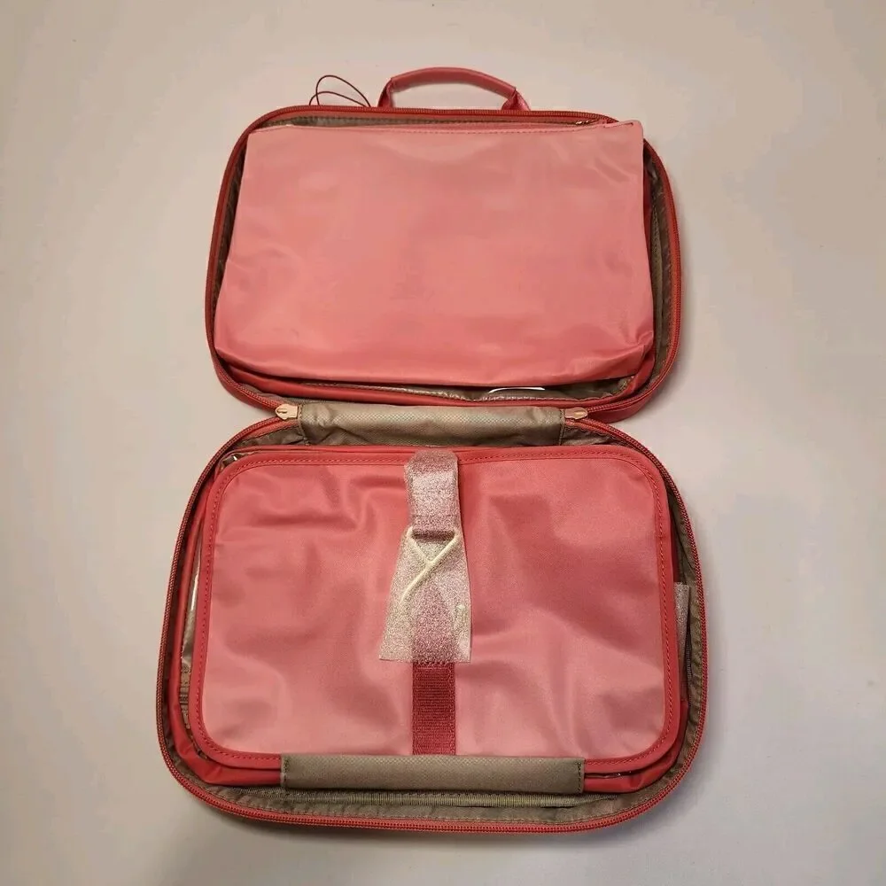 NWT TUMI Voyageur MELISSA Zippered Cosmetic Toiletry Bag PINK OMBRE